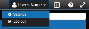 Settings menu