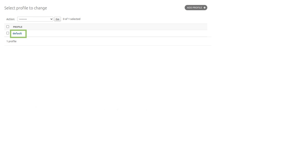 Admin box Local profile