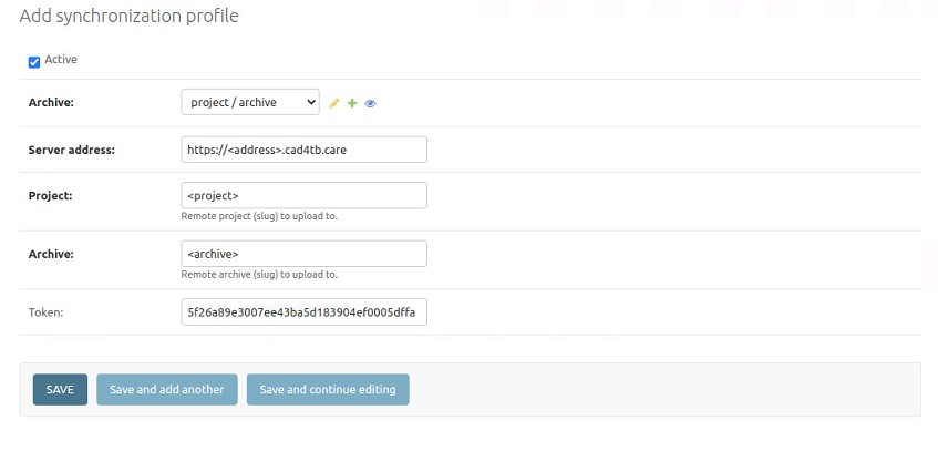 Add a synchronization profile