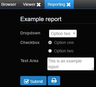 Reporting in seperate tab