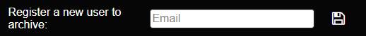 Register a new user to the archive