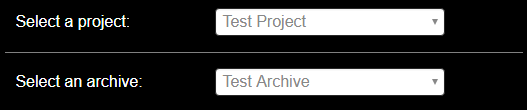 Choose an archive