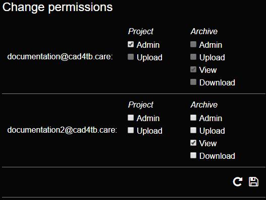 Change user permissions